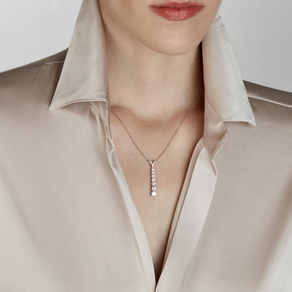  Girocollo oro bianco con diamanti 1,17 Carati Lab-Grown - AMA