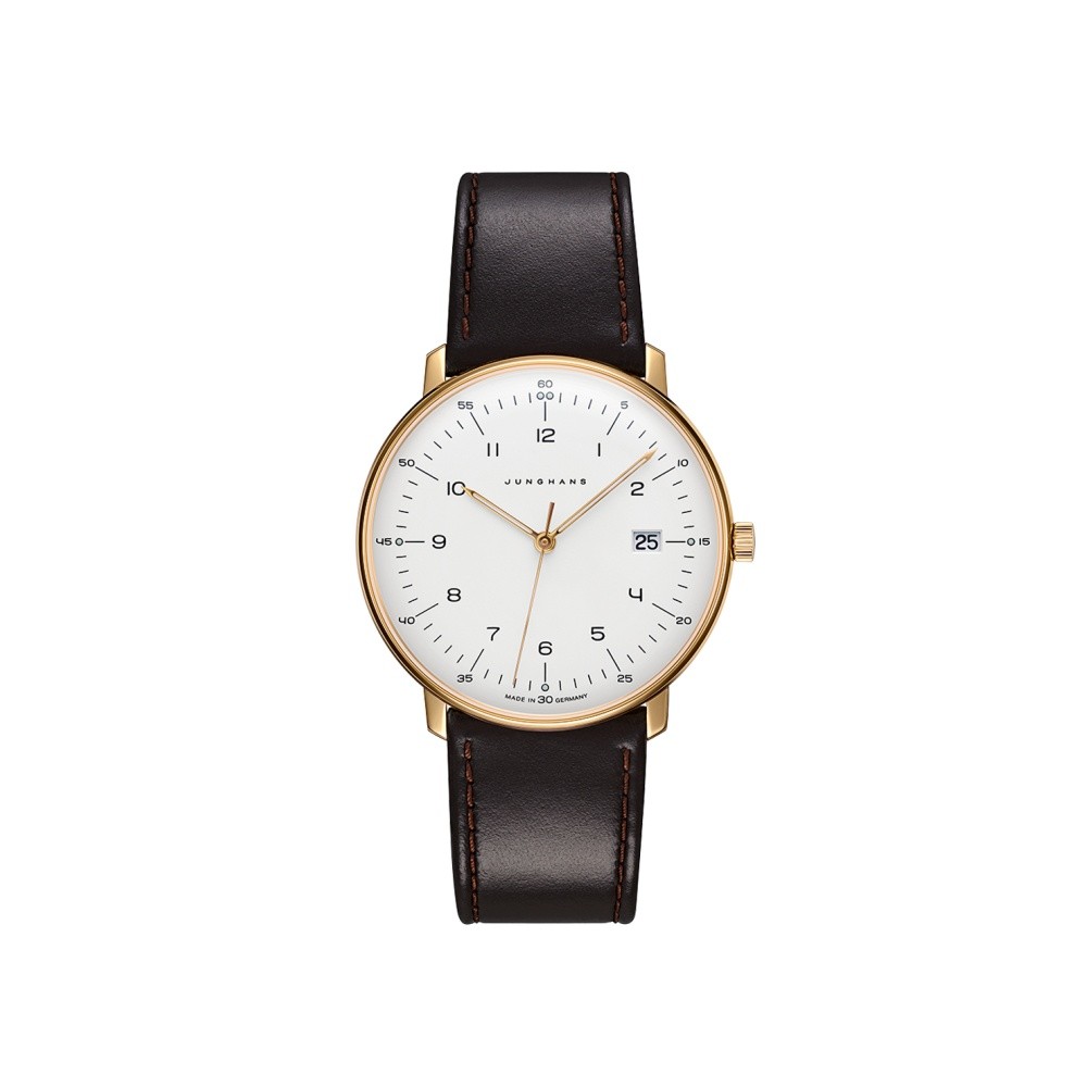 Junghans max bill Quarz 41-7872.02 Bianco-PVD Giallo 32,7 mm - JUNGHANS
