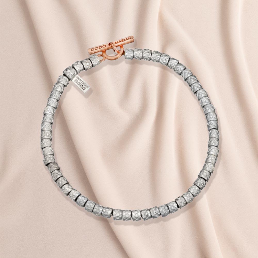  Bracciale Dodo Mariani Pigne Small argento oro rosa 21cm - DODO MARIANI