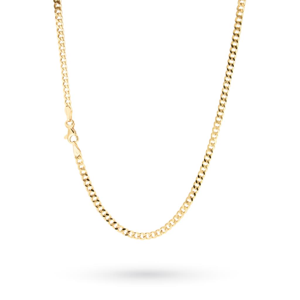 Curb link necklace in 18kt yellow gold 50cm - UNBRANDED