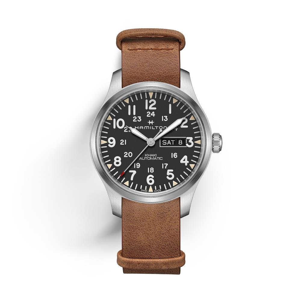 Hamilton H70535531 Khaki Field Day Date Auto 42mm - HAMILTON