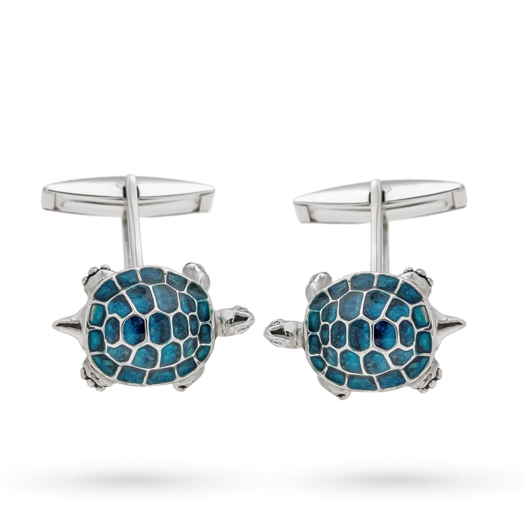 Turtle Cufflinks in 925 Silver - Handmade - SATURNO