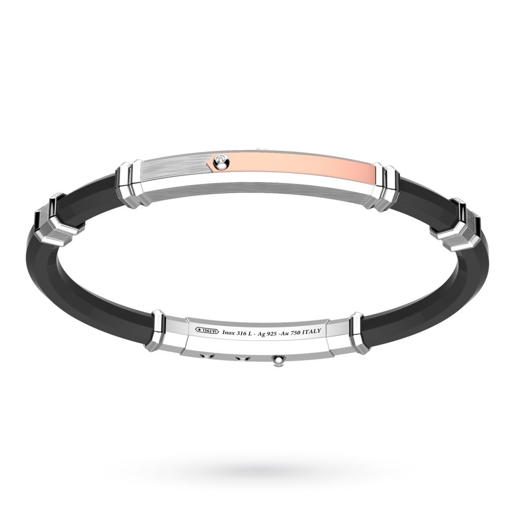 Zancan EXB977 bracelet with silver and rose gold plate - ZANCAN
