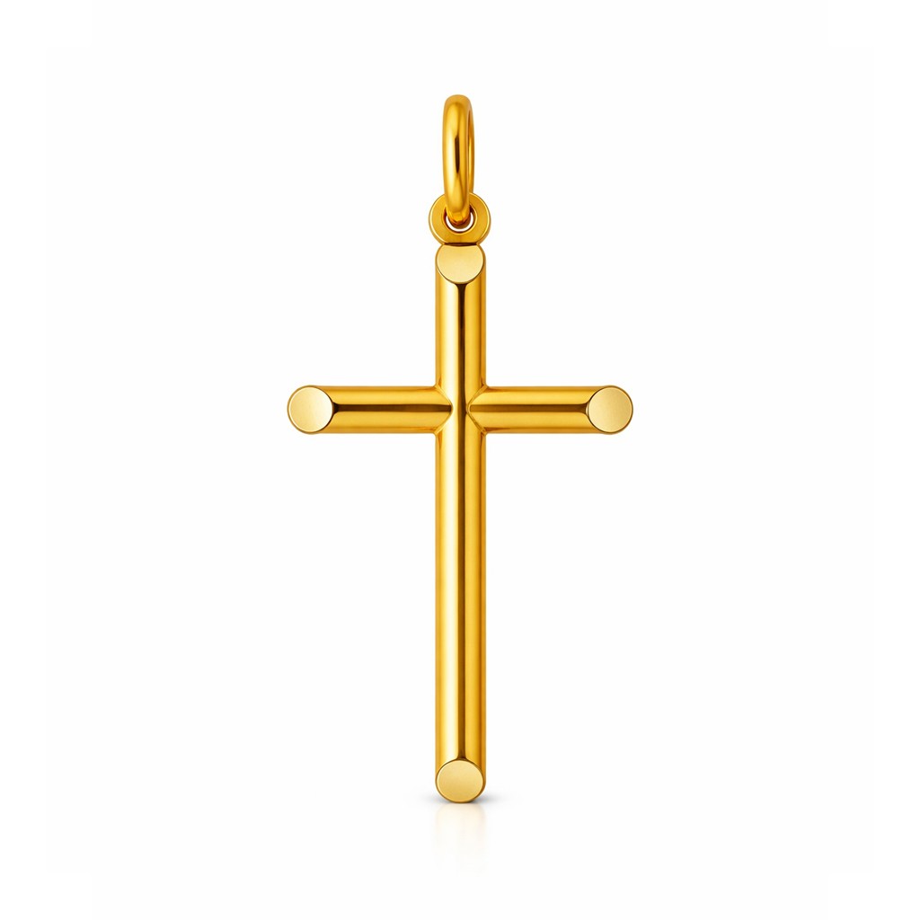 Ciondolo a forma di croce in oro giallo
