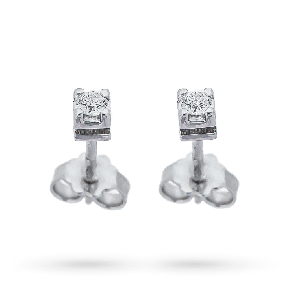 Hole cover diamond earrings 0.12ct - QUAGLIA