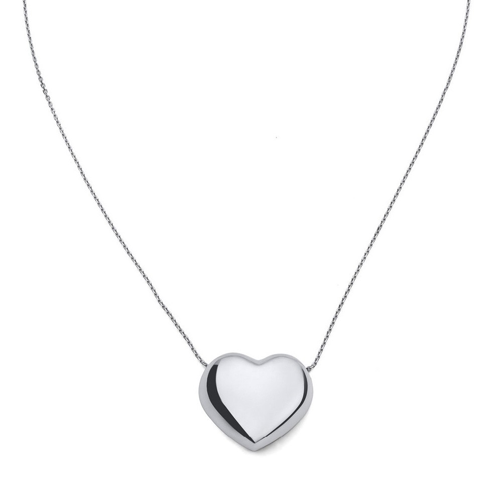 Collana Unoaerre 6625 in argento con cuore grande - UNOAERRE