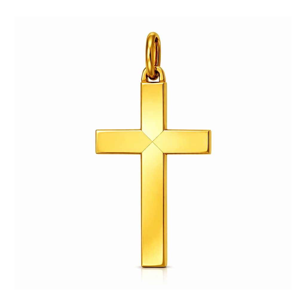 Ciondolo croce lucida d