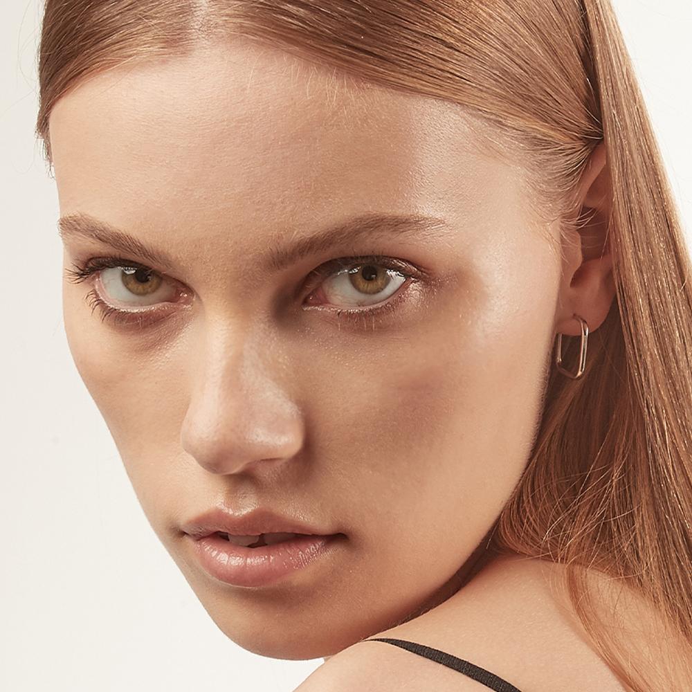 Orecchini coppia quadrato filo tondo argento rodiato Nove25 - NOVE25