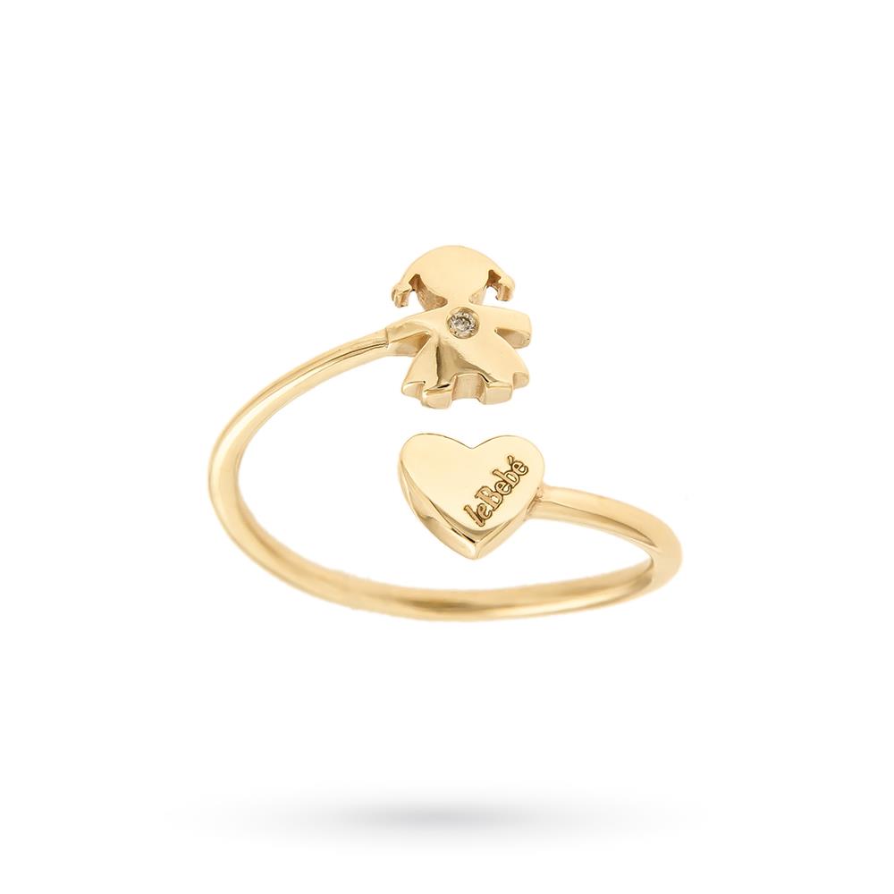  Anello leBebe LBB703 contrariè bimba oro 9kt diamante - LE BEBE