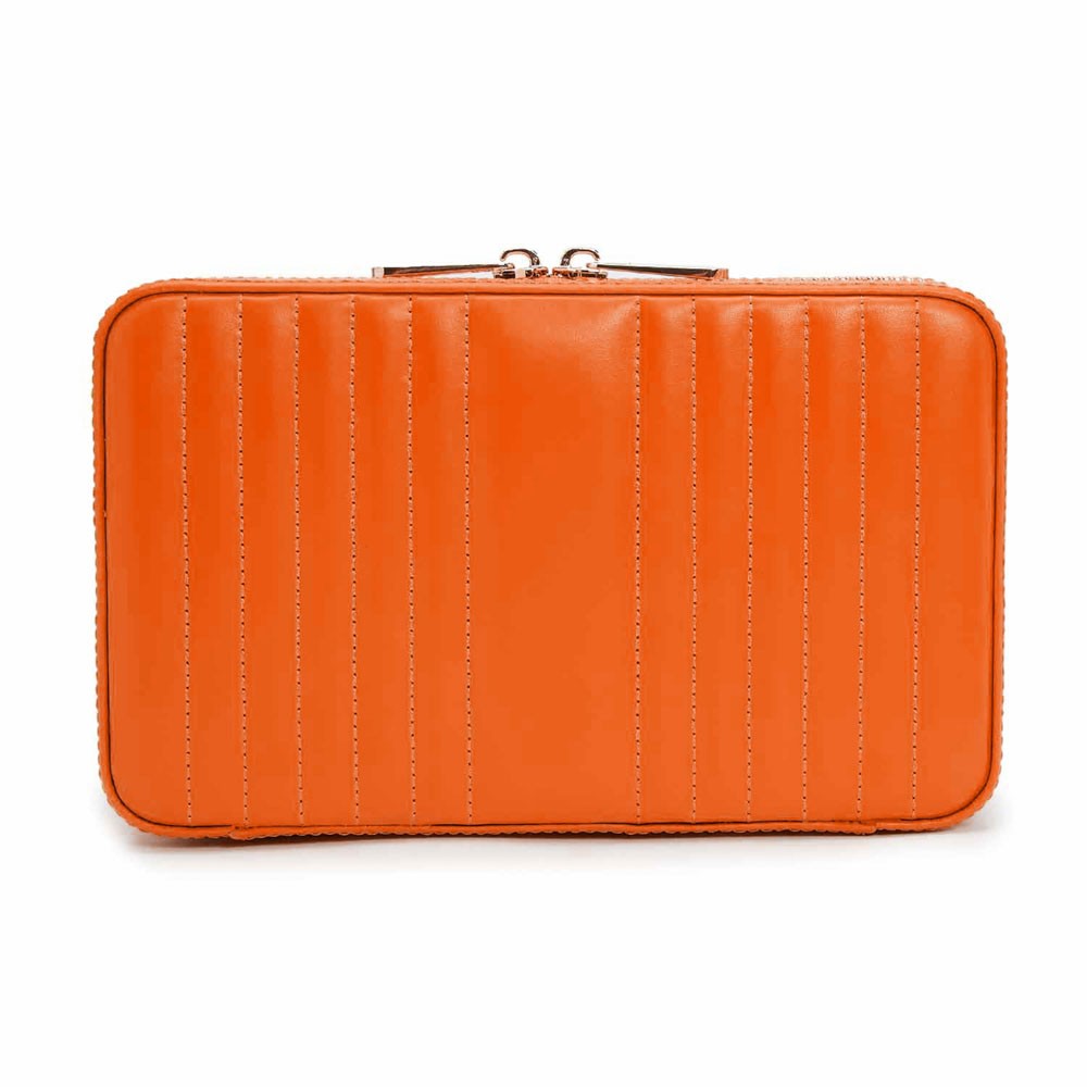  Wolf Medium Zip Jewellery Case - Tangerine - WOLF