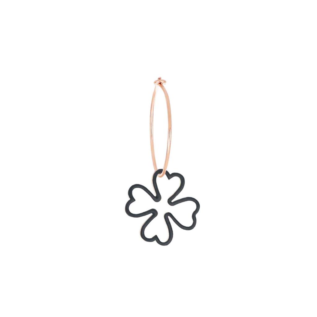 Maman et Sophie four-leaf clover hoop earring OROLT292 - MAMAN ET SOPHIE
