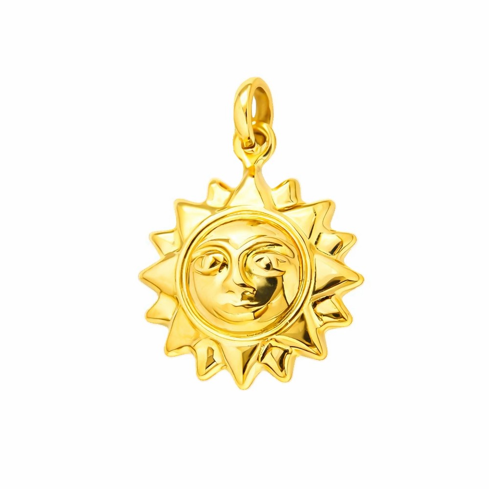 Ciondolo sole in oro giallo 18kt