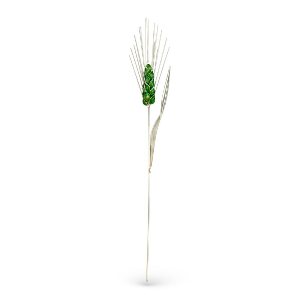 Spiga di grano verde soprammobile in argento 23cm  - GI.RO’ART