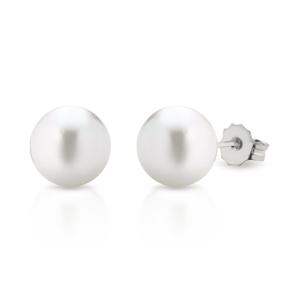 Stud earrings fresh water cultured pearl 8-8,5 mm - LELUNE