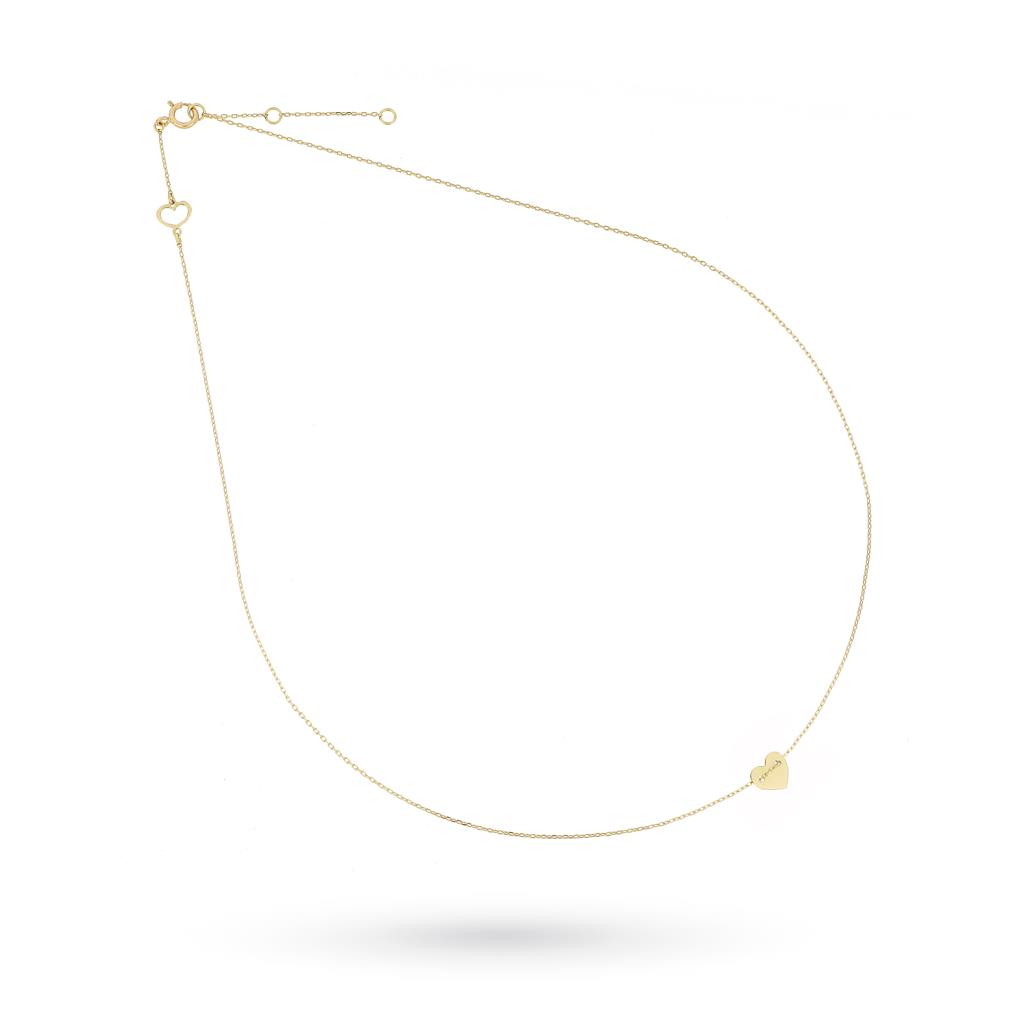 Collana maman et sophie in oro con cuore passante