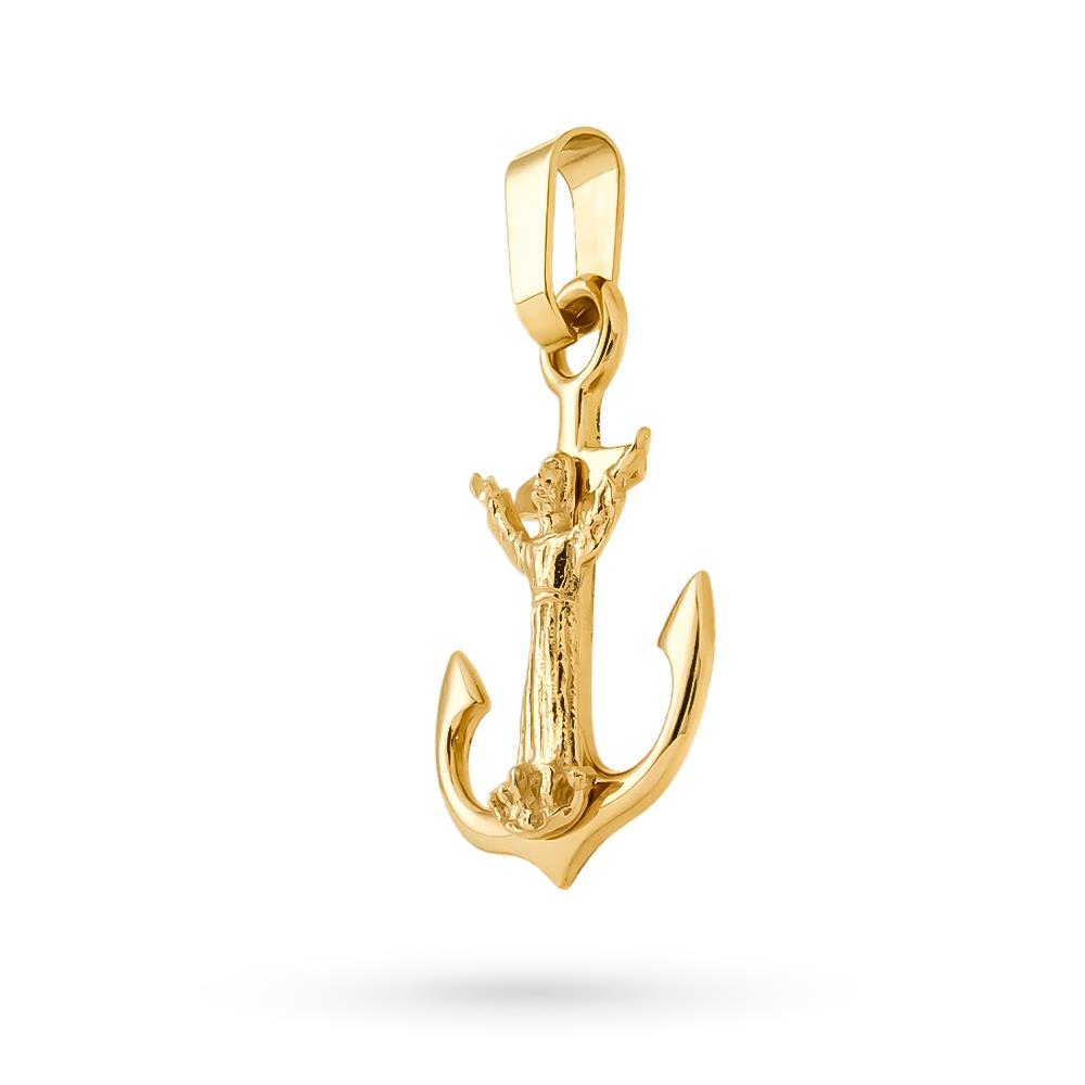  Ciondolo Ancora Cristo degli Abissi oro giallo 18kt - LUSSO ITALIANO