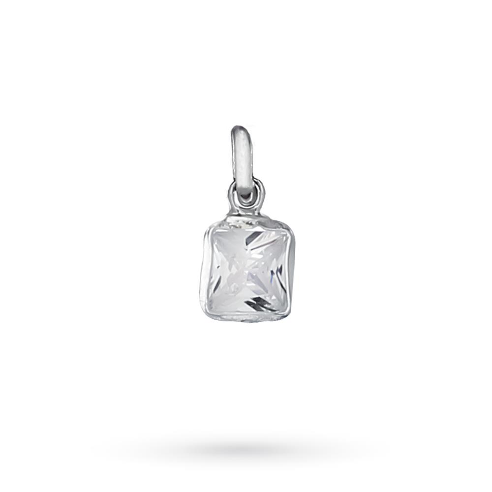 Dodo Mariani Rugiada square pendant with white zircon - DODO MARIANI