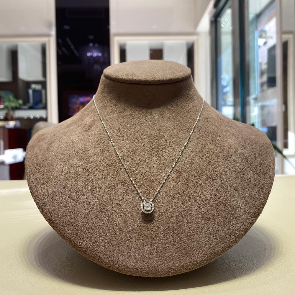  Light point necklace with diamonds contour 0,15ct G SI - LELUNE