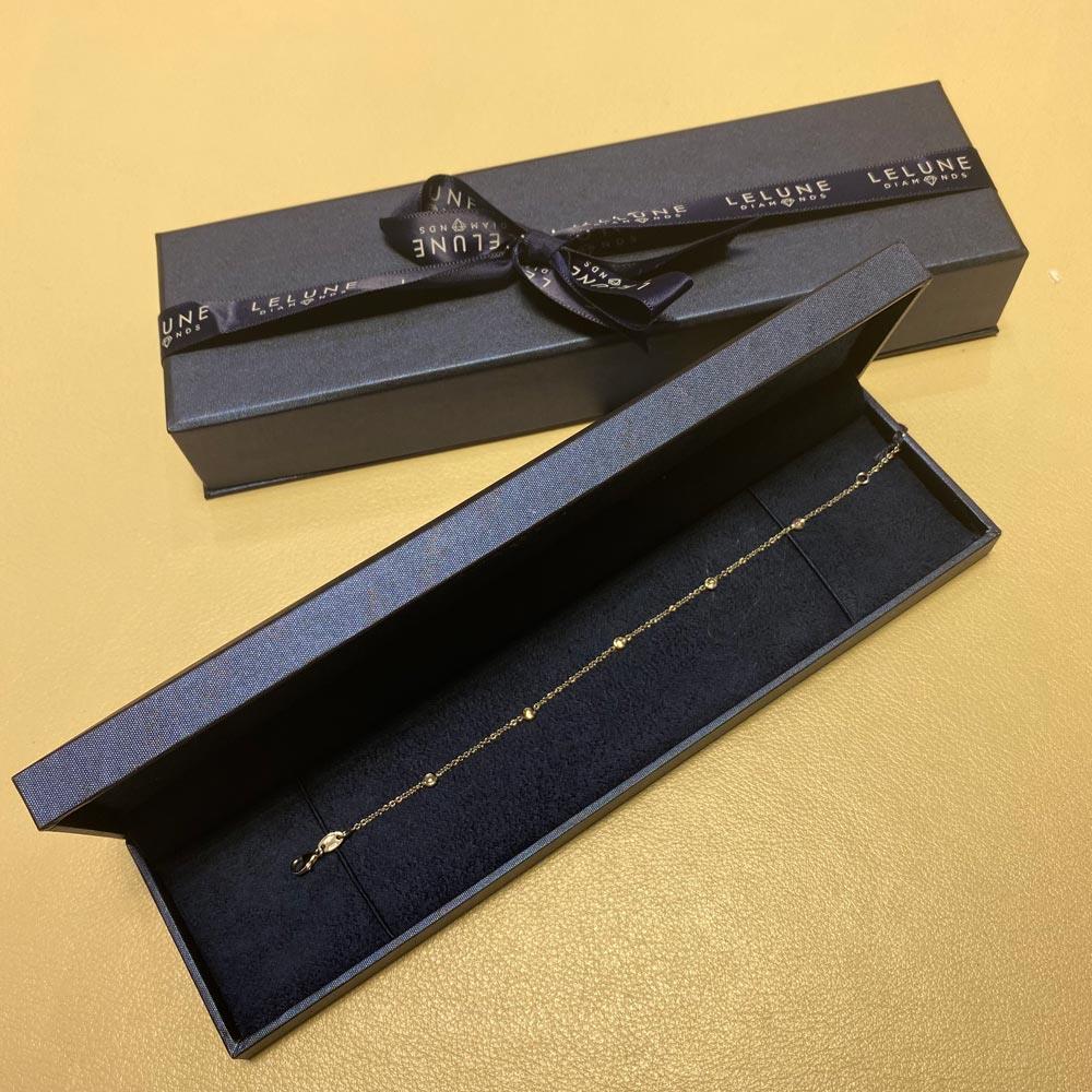  Bracciale in Oro Bianco 18kt con 5 diamanti 0,15ct - LELUNE