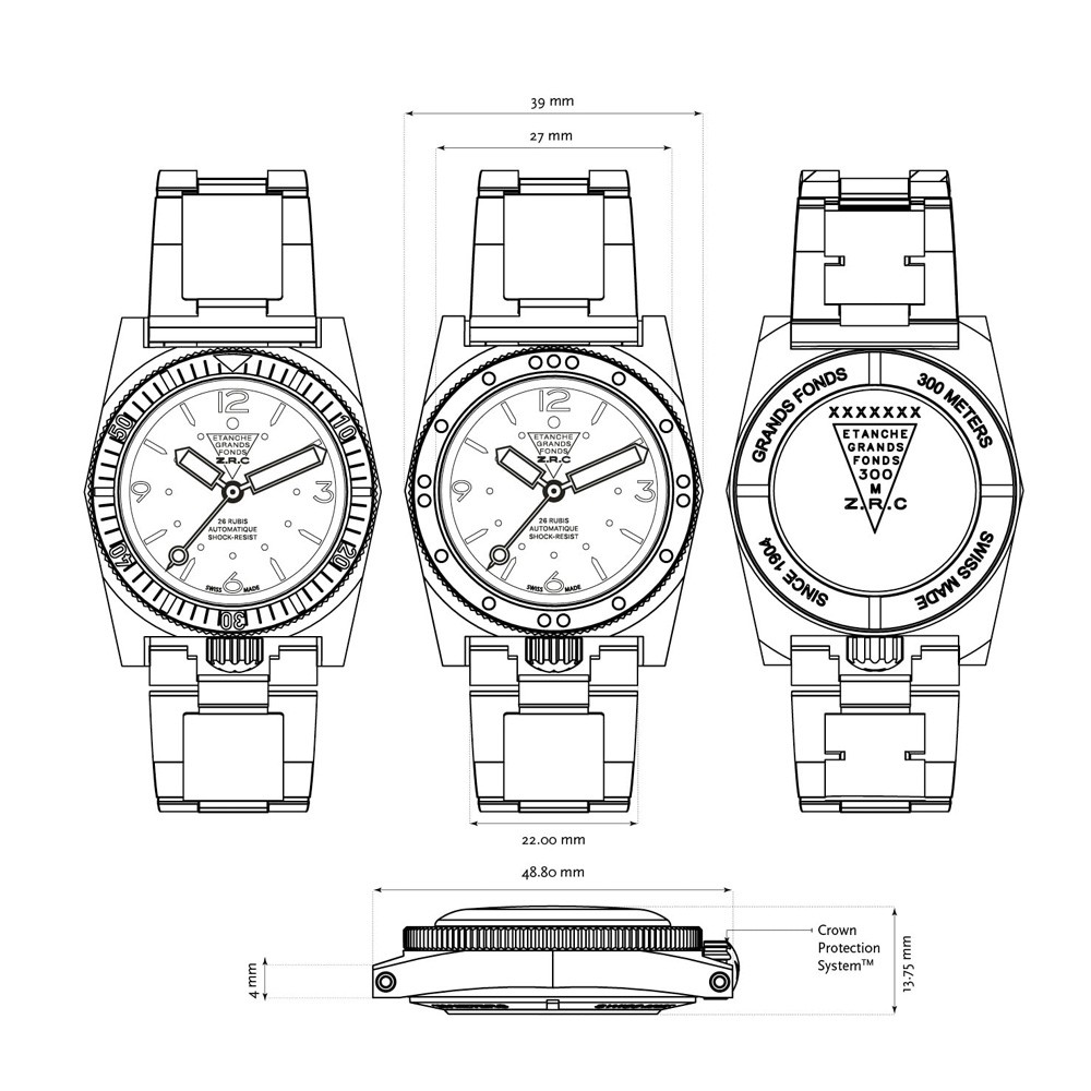  ZRC 1904 Heritage Vintage GF38213 39 mm - ZRC 1904