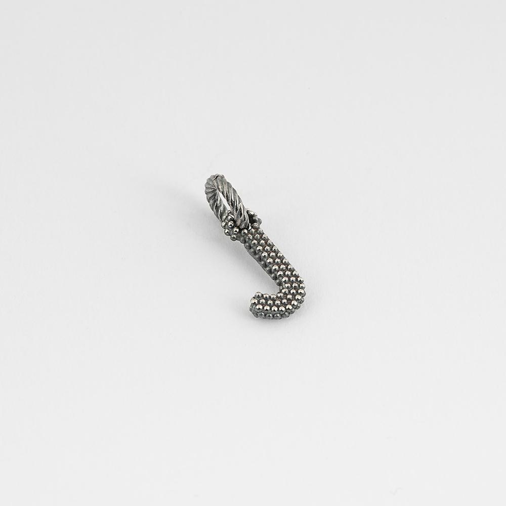 Nove25 unisex dotted block letter J pendant - NOVE25