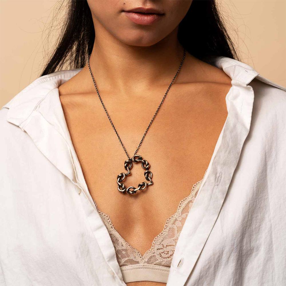 Collana Cuore nodi argento 925 - VALENTINO DI LEONARDO