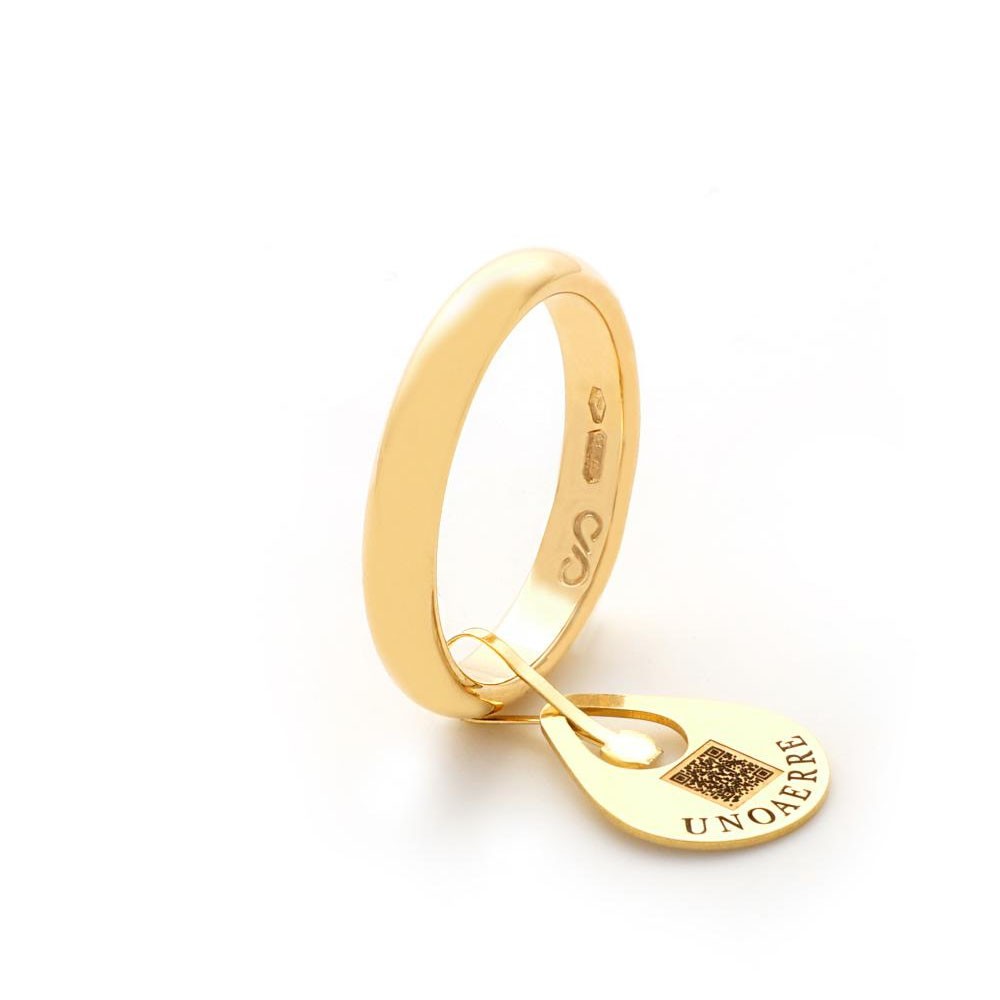 Fede nuziale Unoaerre PerSempre vista frontale in oro giallo