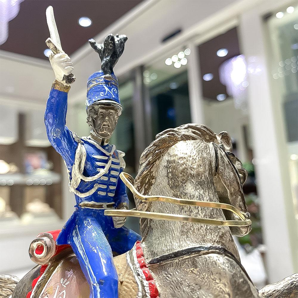  Ornament Soldier Major Lancers Royal Guard Regiment - LUSSO ITALIANO