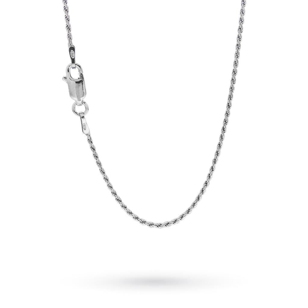 Catenina torciglione sottile argento 50cm - LUSSO ITALIANO