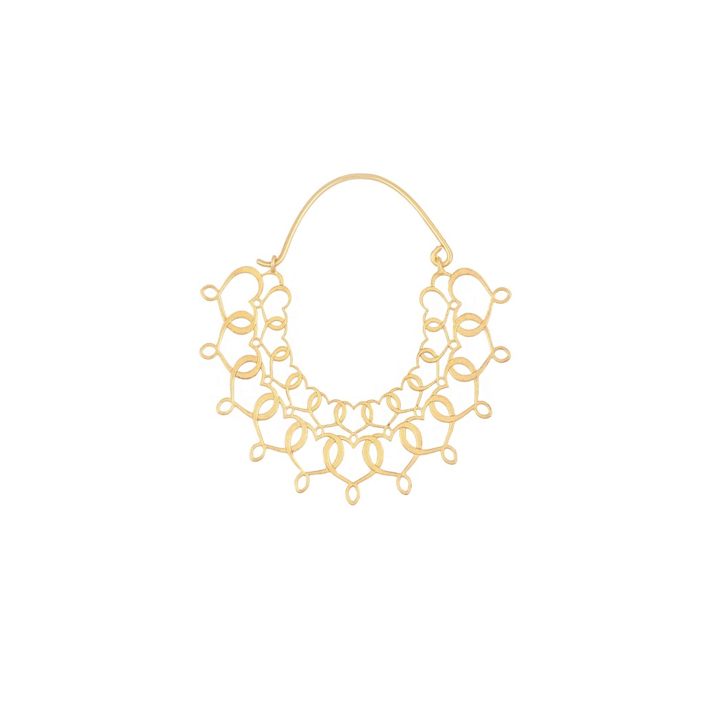 Maman et Sophie ORMAM7GRGI Maman 925 Silver Gold-Plated Earrings - MAMAN ET SOPHIE