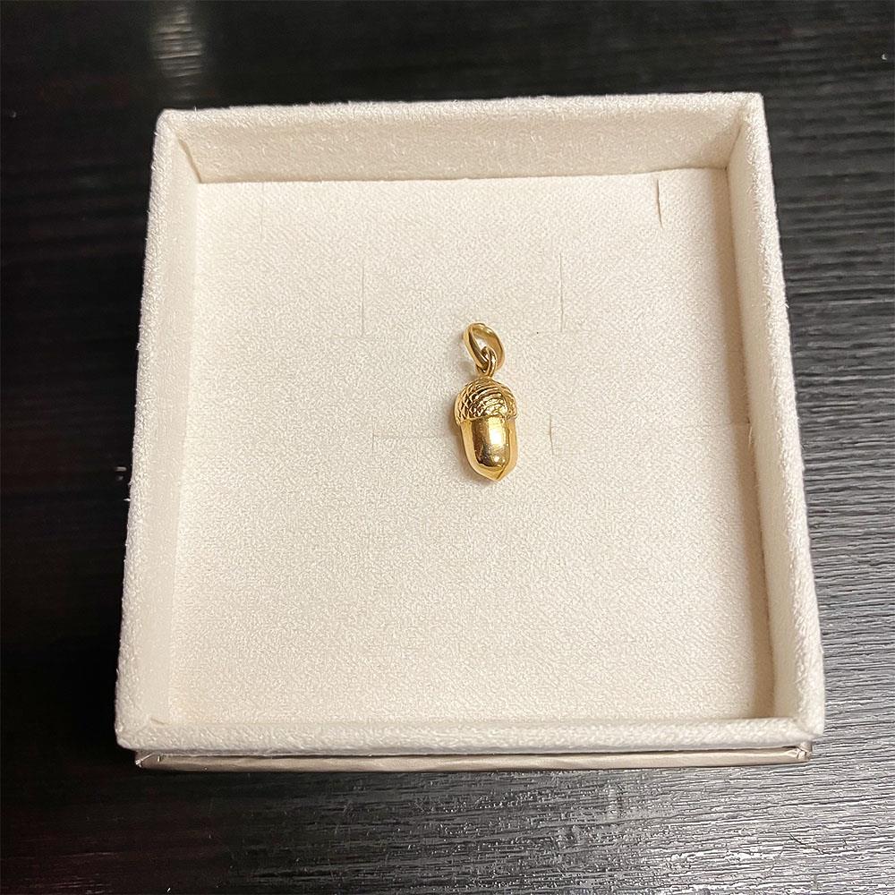  Ciondolo ghianda oro giallo 18kt lucida - LUSSO ITALIANO