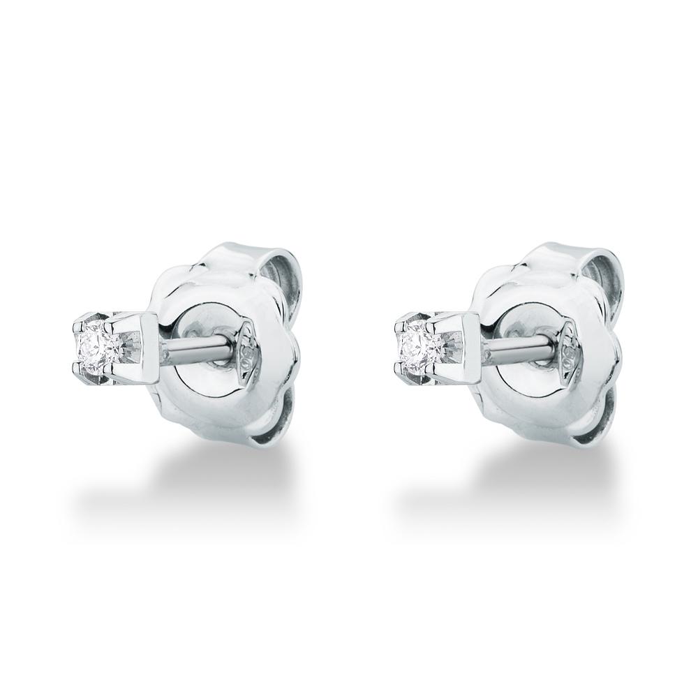  Solitaire diamond stud earrings square 0,06ct Mirco Visconti - MIRCO VISCONTI