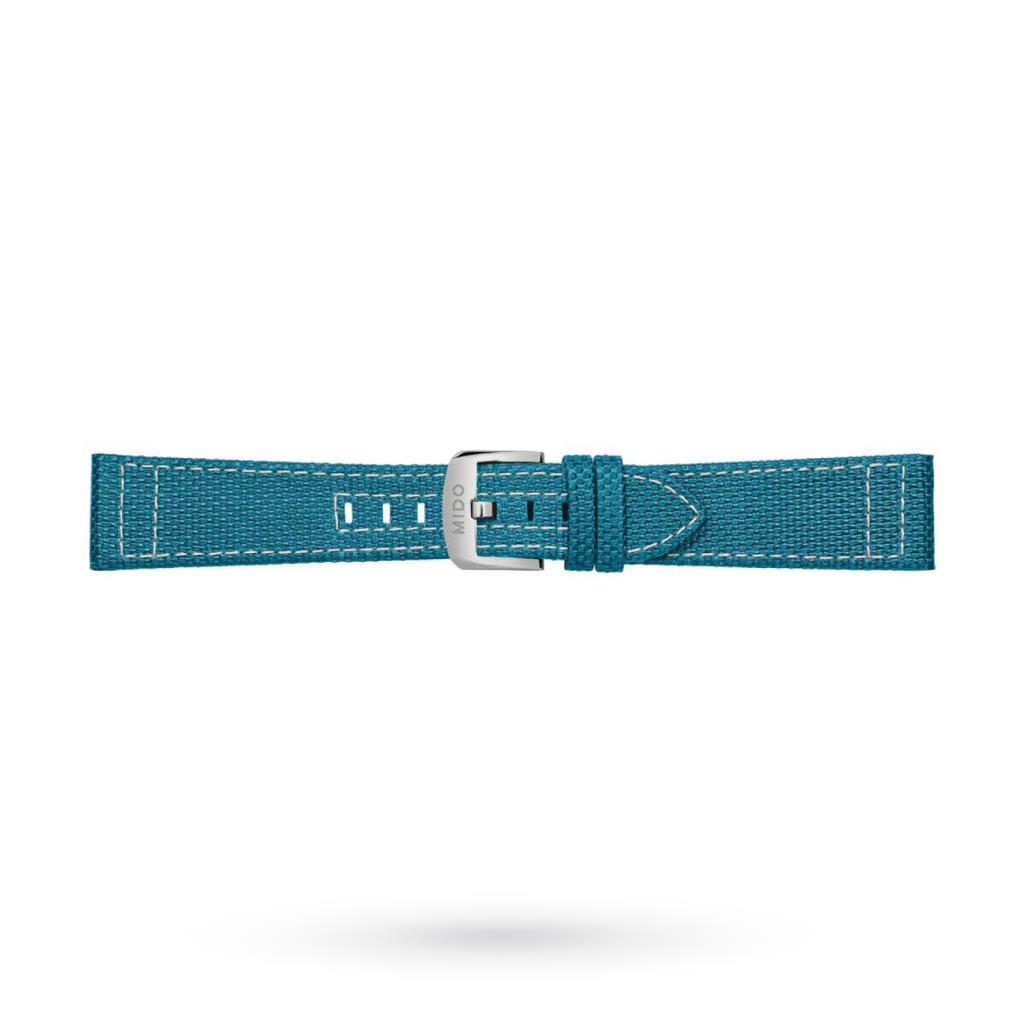 Cinturino Mido tessuto tecnico azzurro 21mm - MIDO
