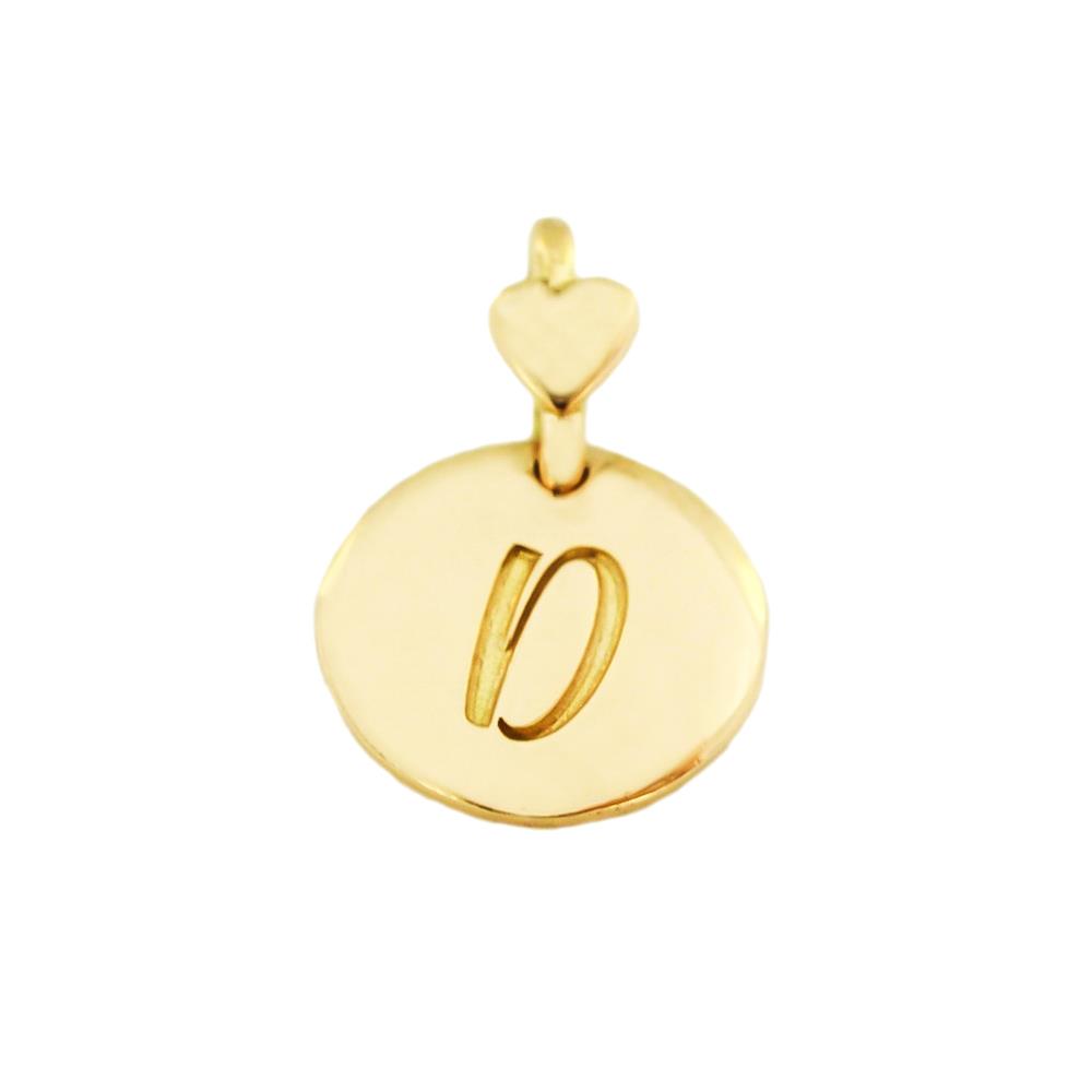 Letter D Dodo Mariani 9kt Gold Pendant - DODO MARIANI