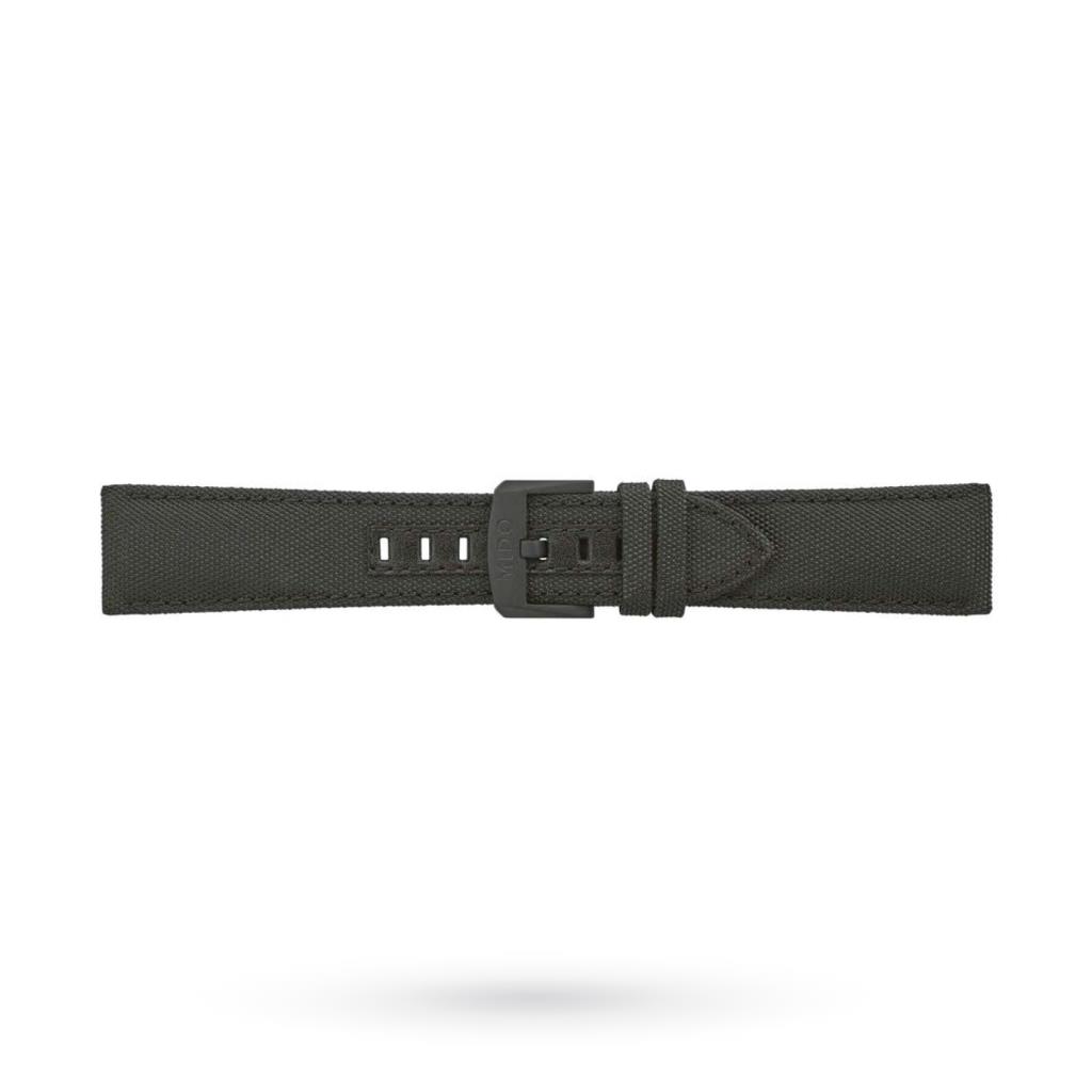 Mido black technical fabric strap 23mm titanium PVD buckle - MIDO