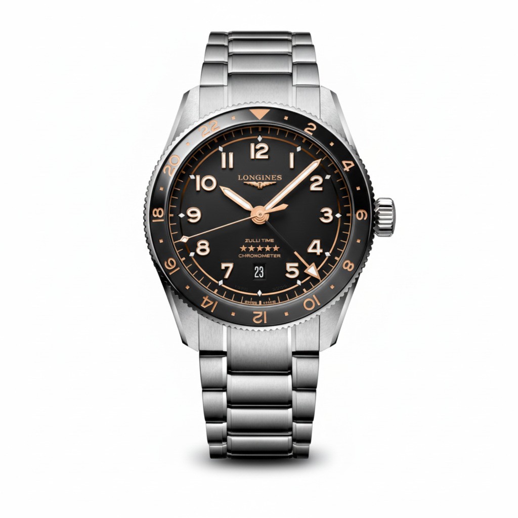 Longines Spirit Zulu Time L3.812.4.50.6 Automatico GMT 42 mm