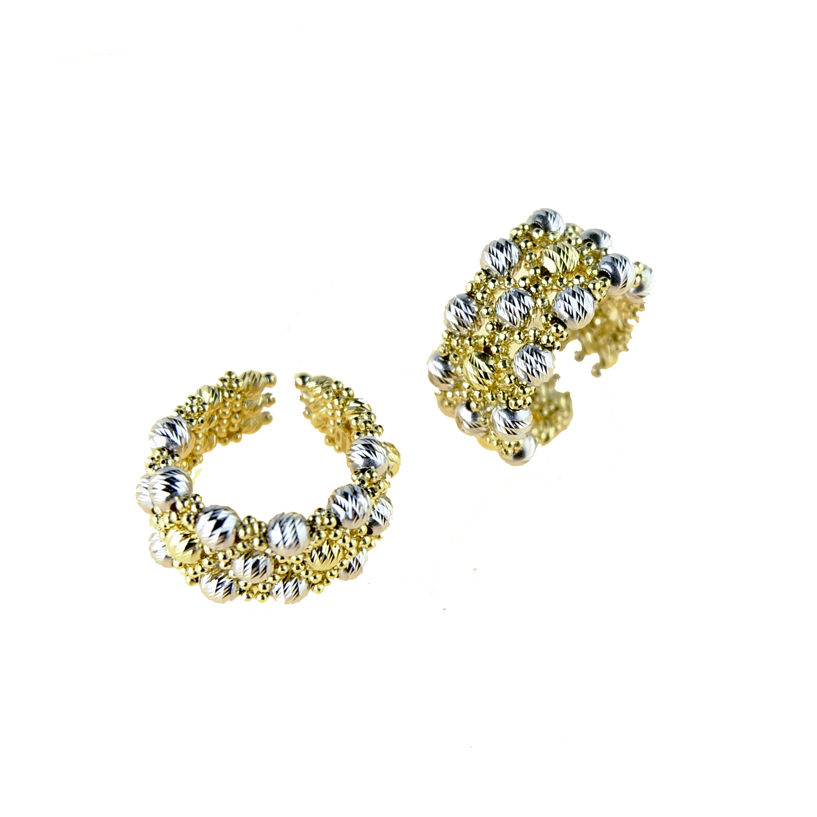 anello-con-sfere-sfaccettate-bicolore-regolabile