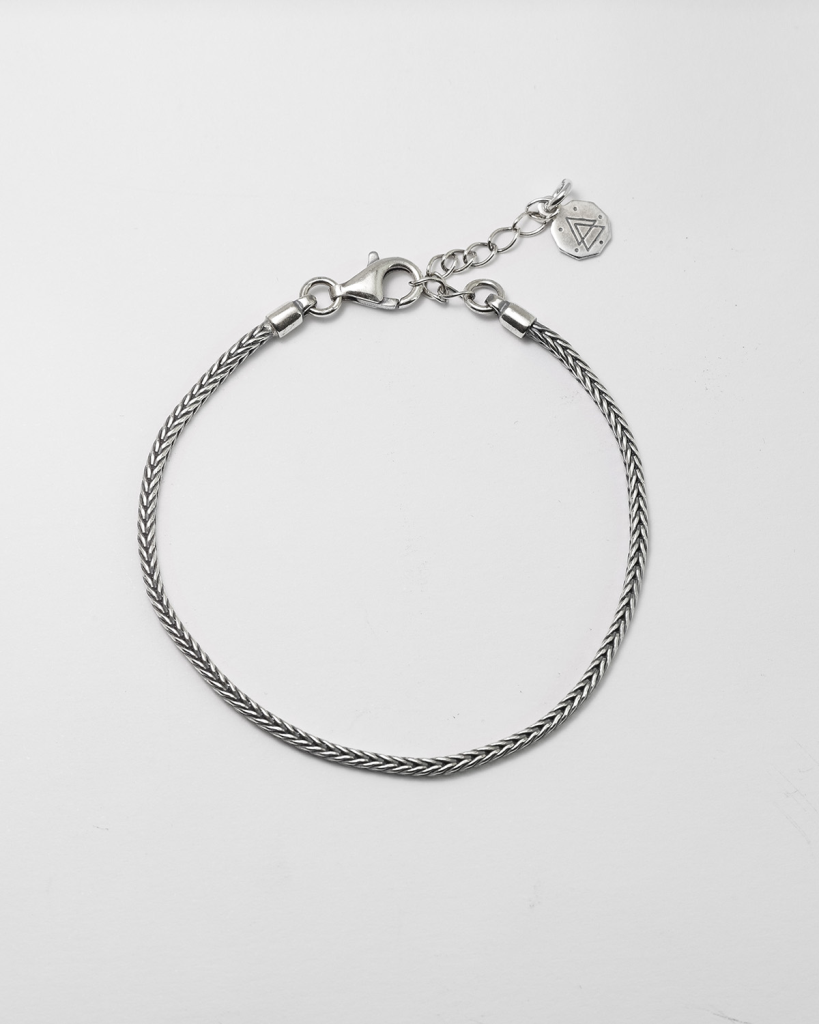 Bracciale coda volpe argento brunito lucido Nove25 - NOVE25