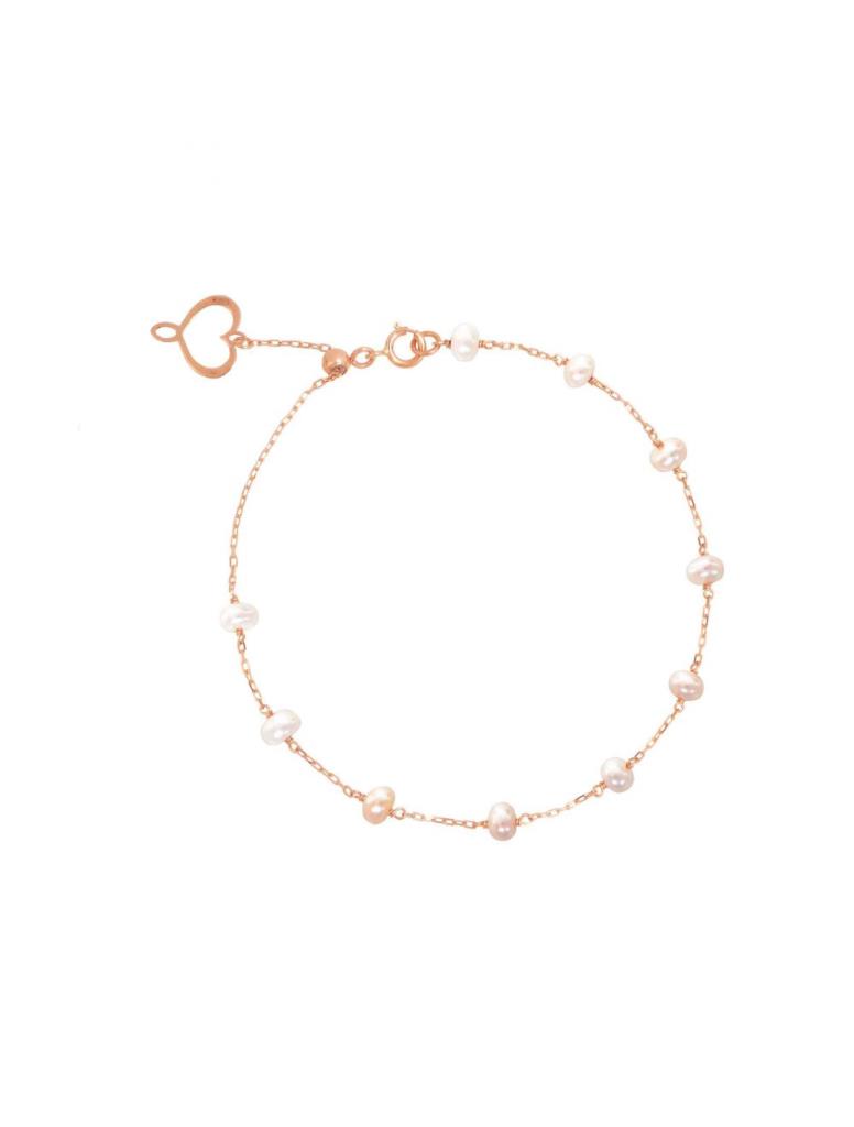 Bracciale Aurum oro rosa 18kt con perle  - MAMAN ET SOPHIE