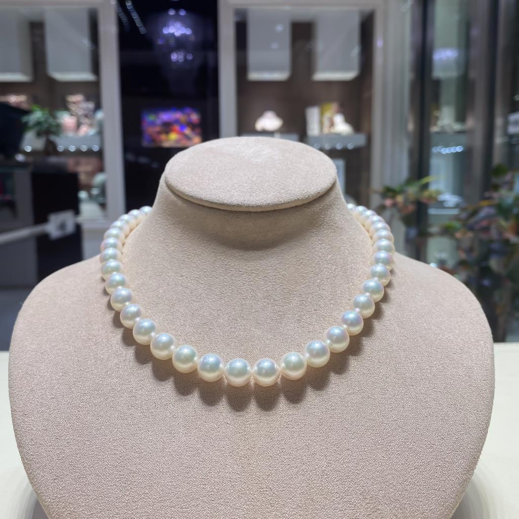  Filo perle giapponesi Akoya bianche &Oslash;9-5mm - LUSSO ITALIANO