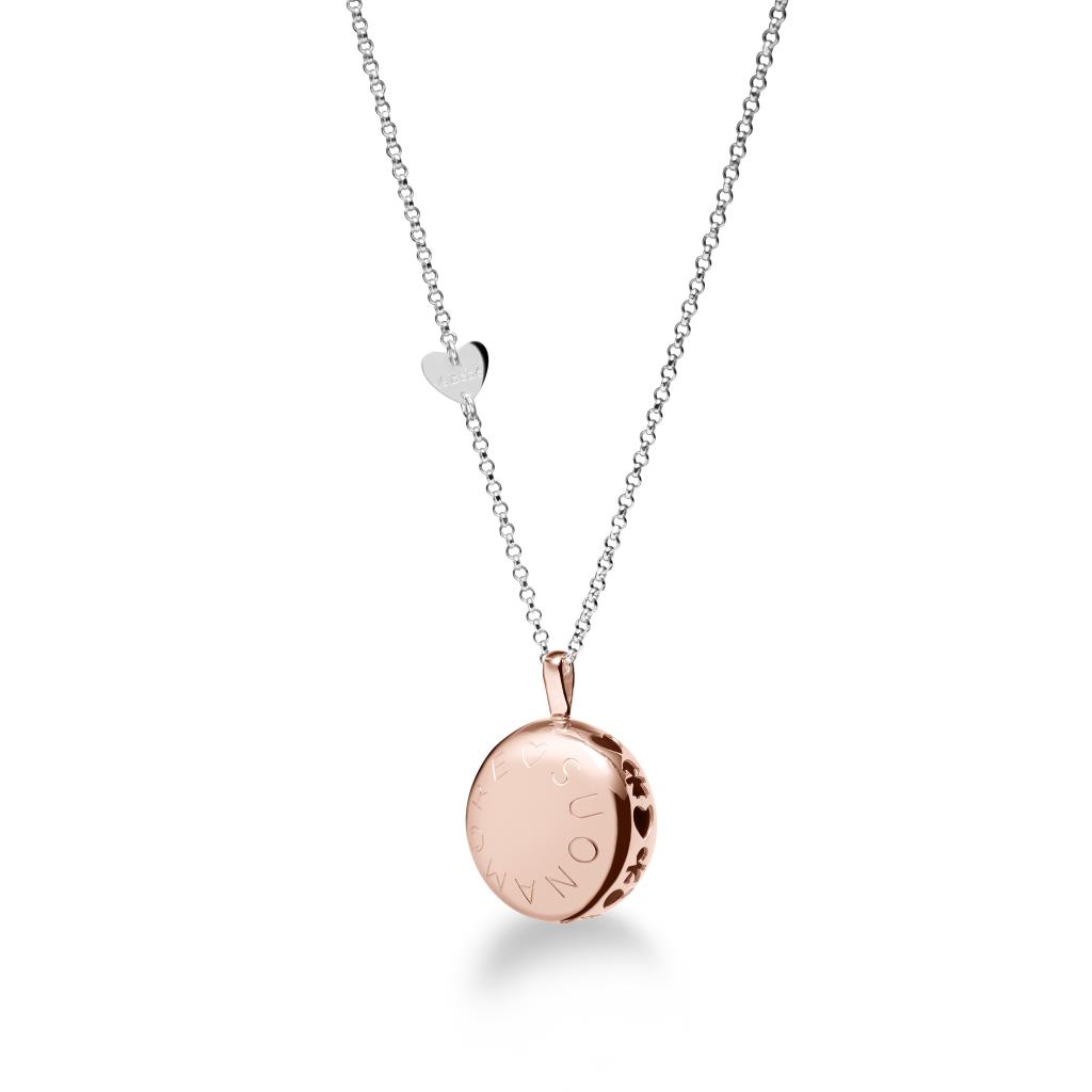  Ciondolo leBebe SNM012 SuonAmore Lune argento placcato oro rosa - LE BEBE