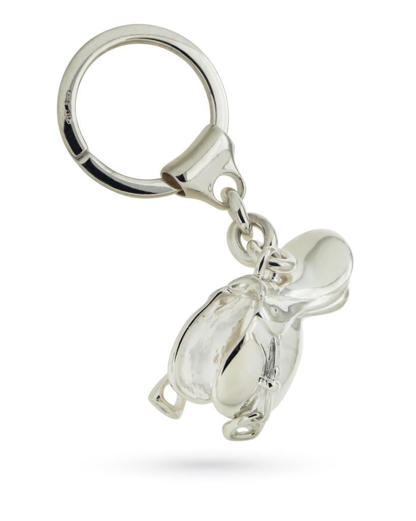 Portachiavi sella da equitazione in argento  - LUSSO ITALIANO