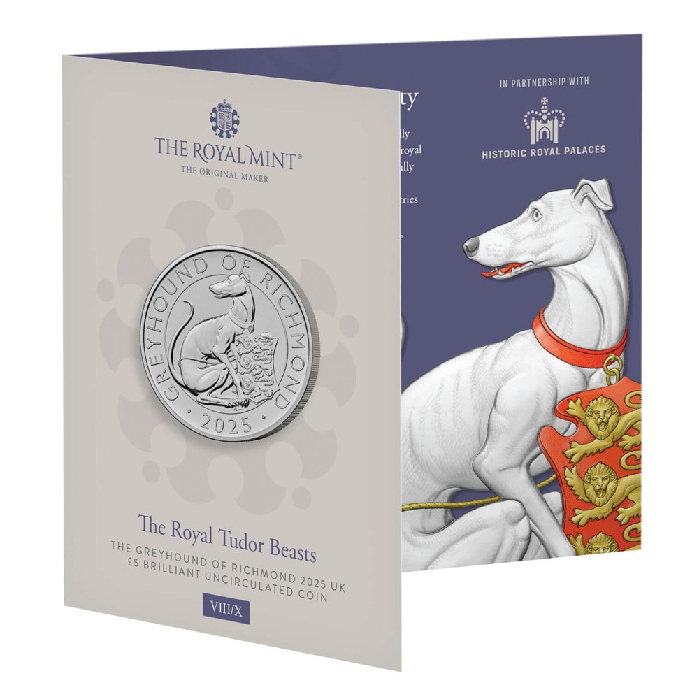  The Royal Tudor Beasts The Greyhound of Richmond 2025 UK &pound;5 - THE ROYAL MINT