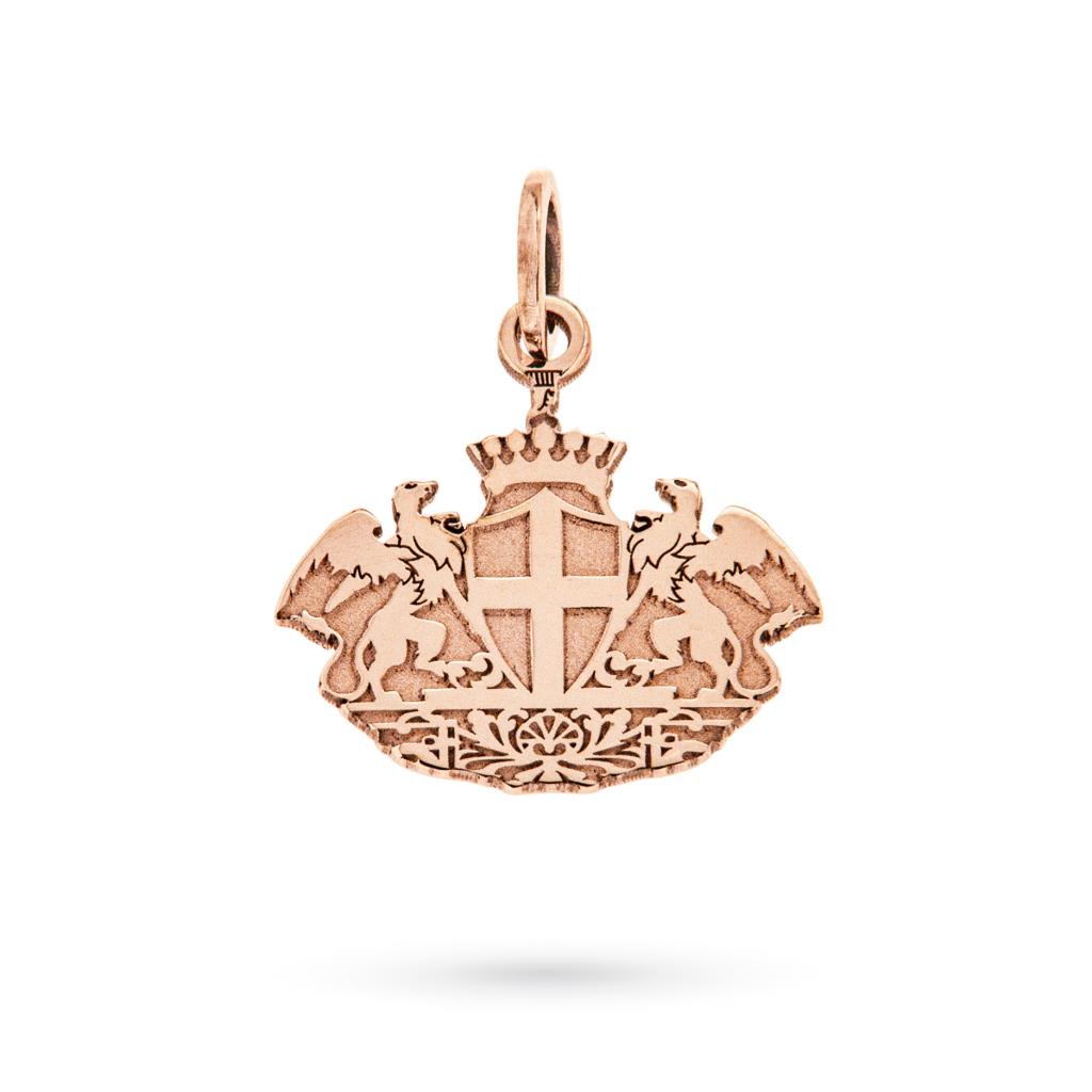 Ciondolo stemma di Genova in oro rosa 18kt - CICALA
