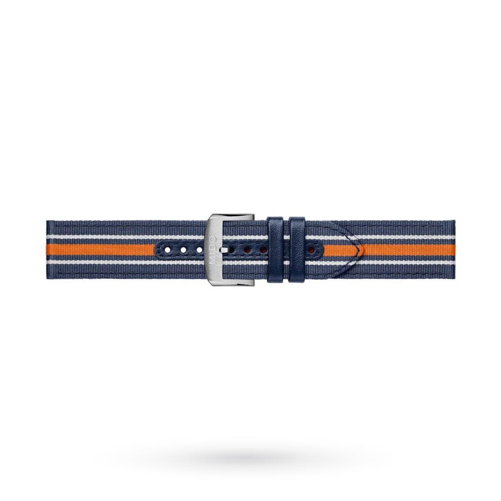 Cinturino Miido tessuto tecnico blu 22mm - MIDO