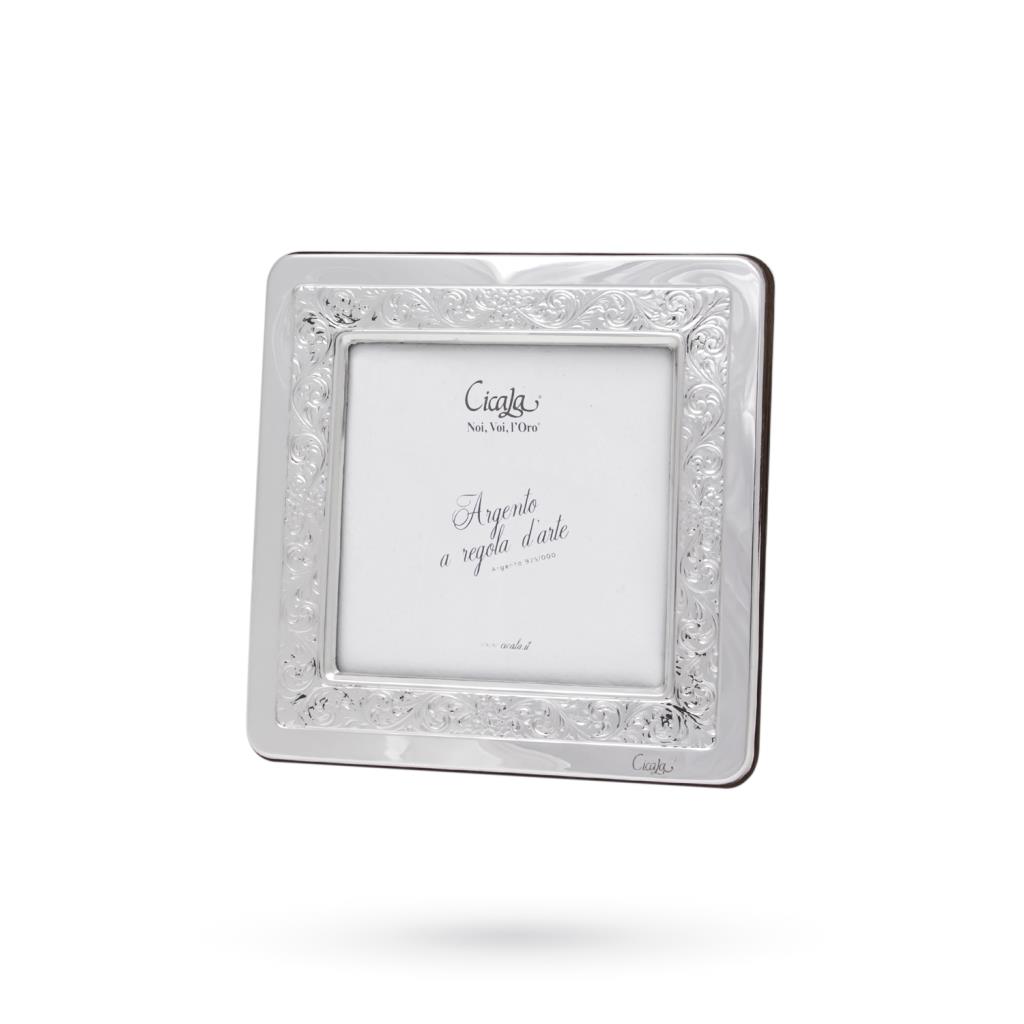 925 sterling silver plated frame with engraving 9x9cm - CICALA