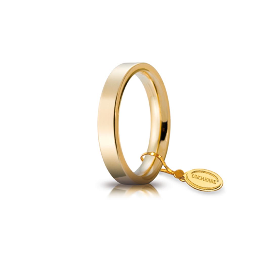 Wedding ring Light Circle yellow gold 3,5mm - UNOAERRE