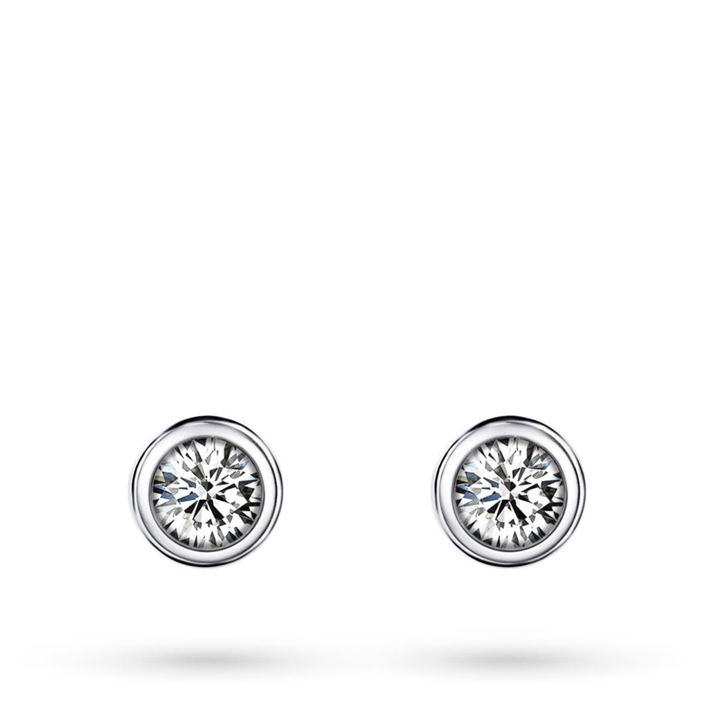 18kt white gold stud earrings with diamonds ct 0,14 G VS  - MIRCO VISCONTI