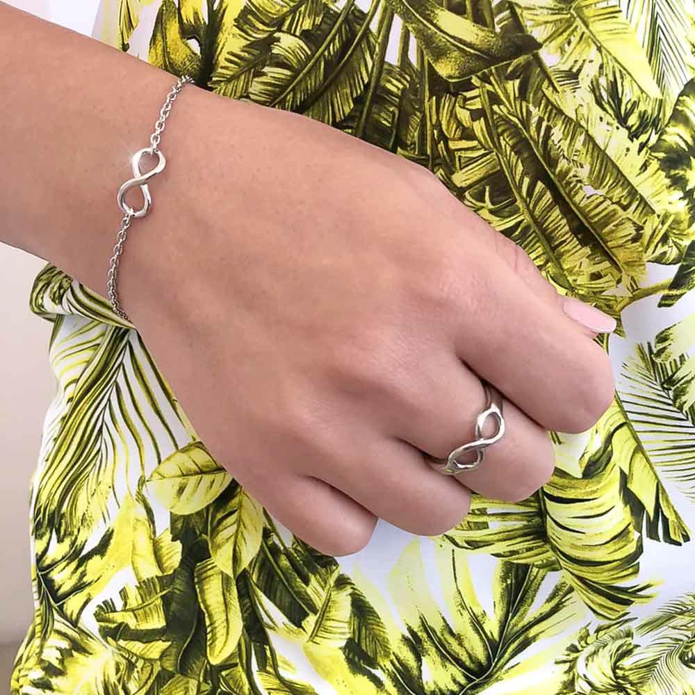  Bracciale donna infinito in argento 16+3 cm - MARIA CRISTINA STERLING