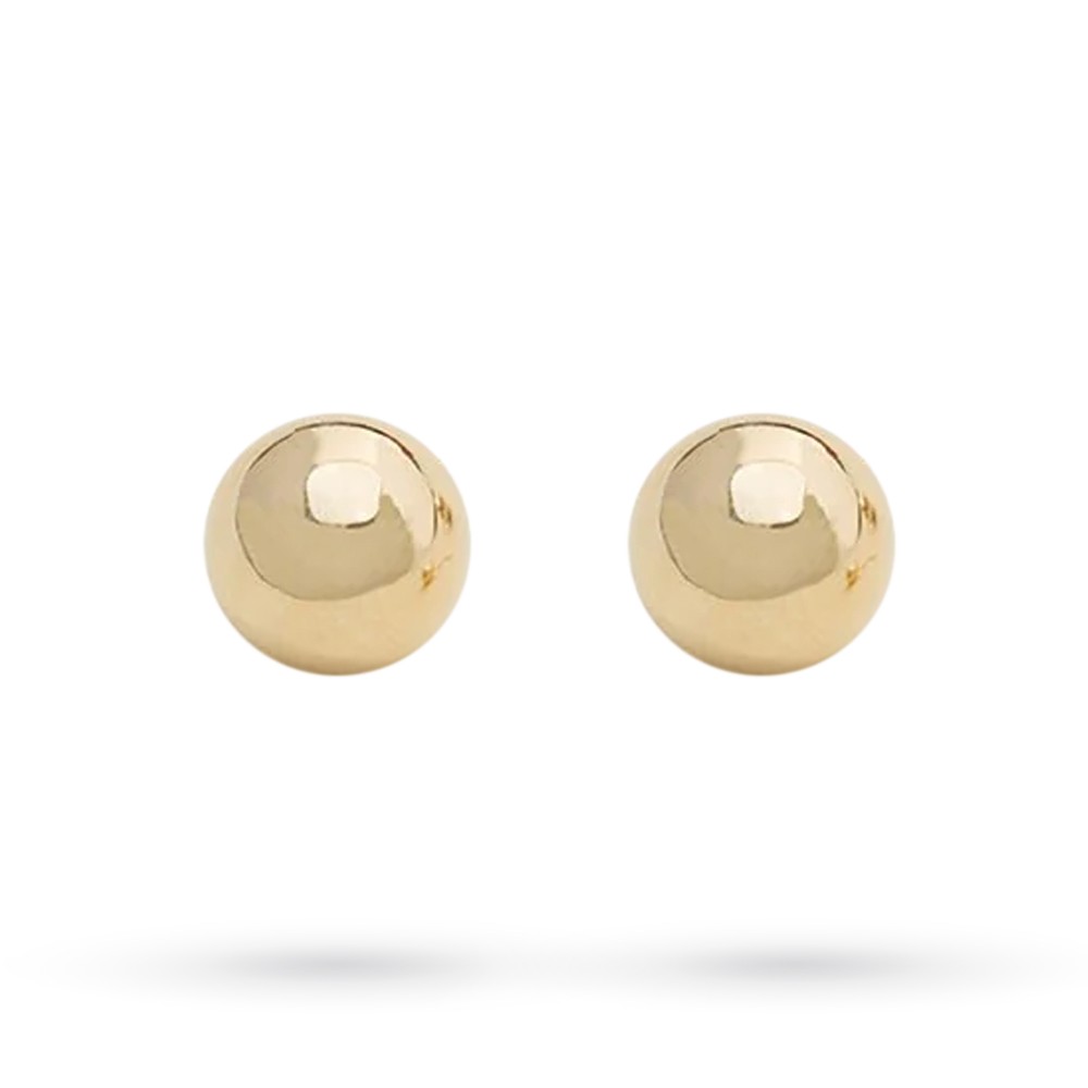 Orecchini mezza sfera oro giallo 18kt Ø 11mm - LUSSO ITALIANO